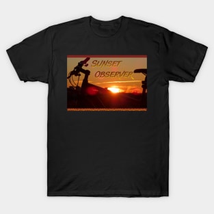 Bicycle Sunset Observer for bicycle lover T-Shirt